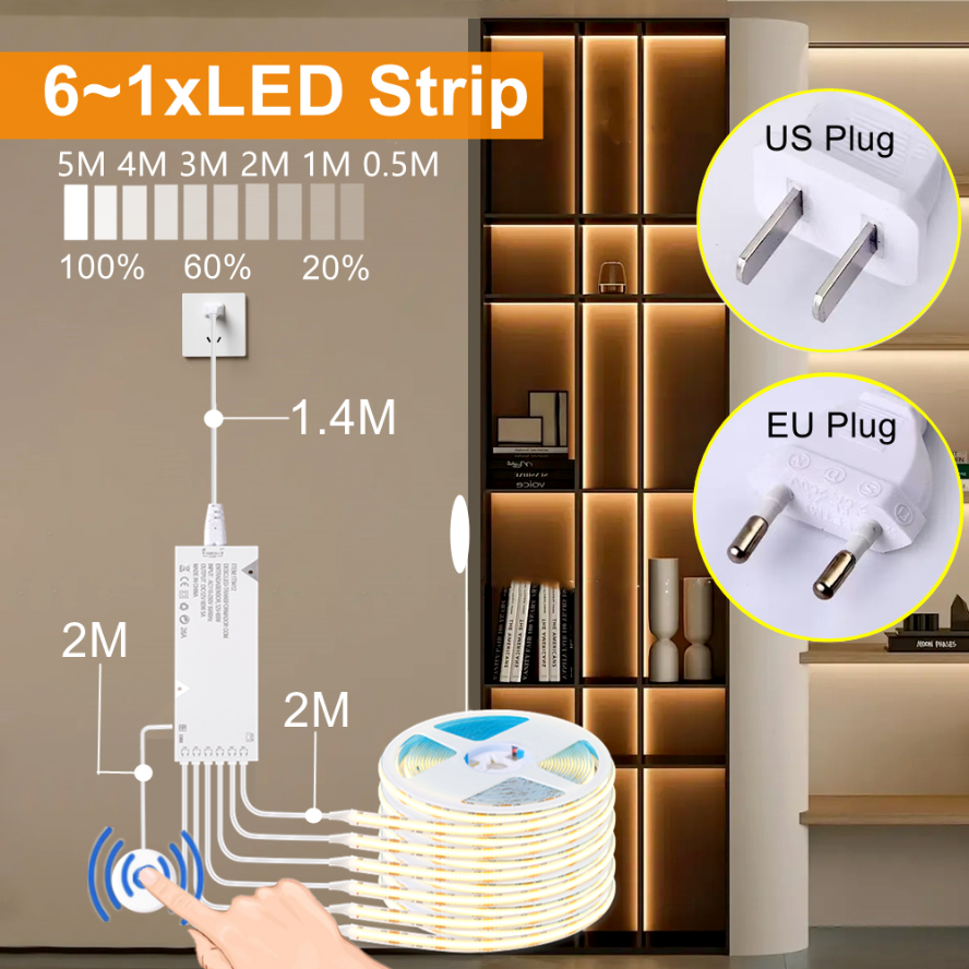 Led El Wire - Sync Cabinet Light Smart Sensor Switch