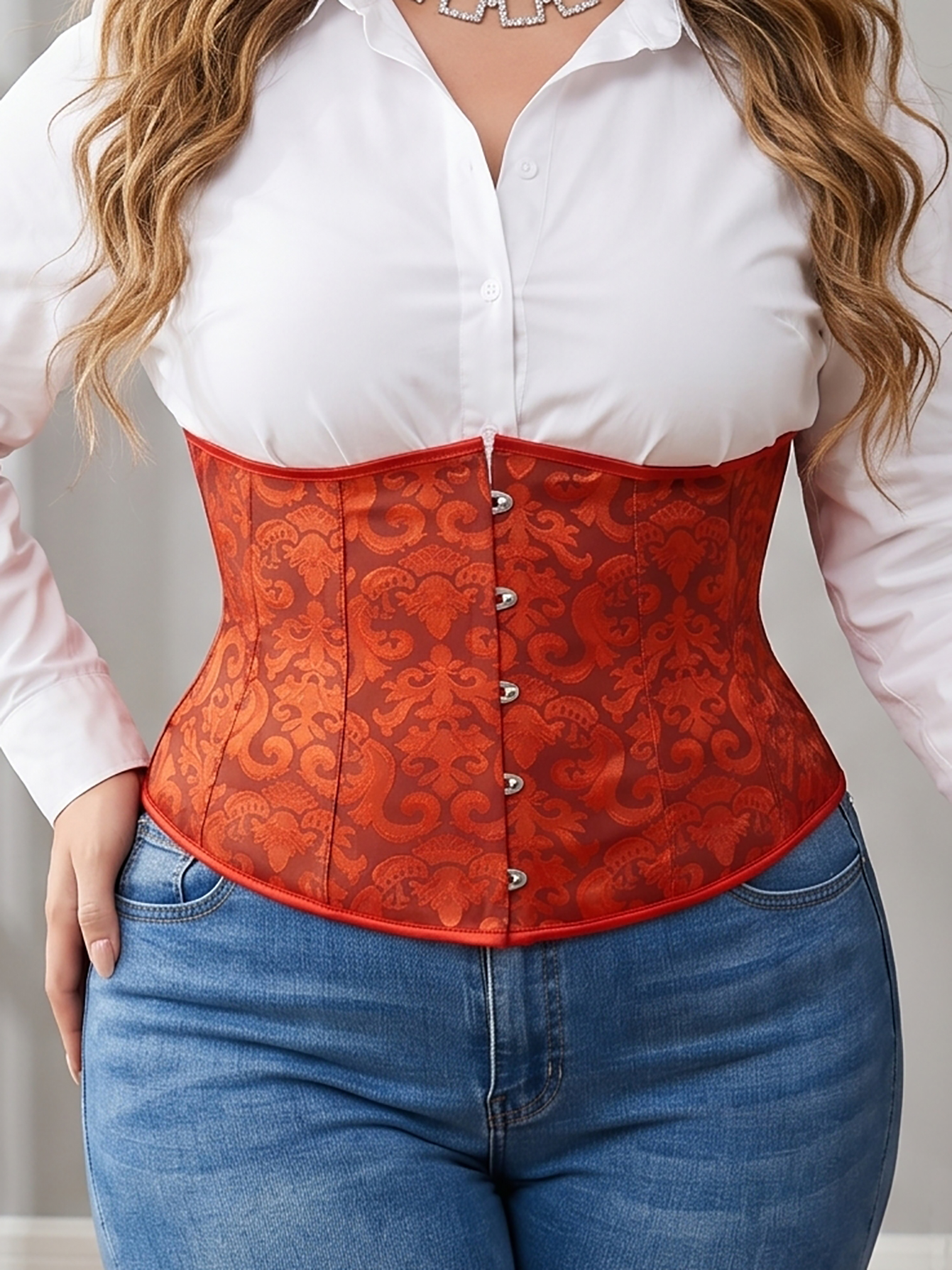 Boning Corset Steel - Women's Plus Size Court Lace Waist