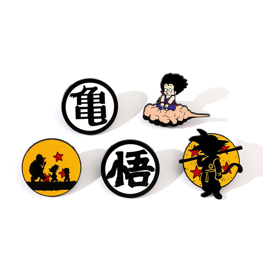 Cosplay Prop Bag - 6 Pcs Hot Blooded Anime Brooch