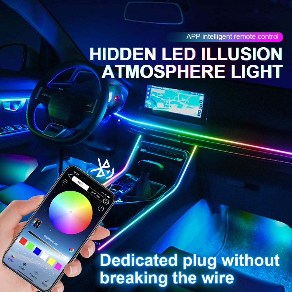 18/22 in 1 Acrylic Led Car Amb - Led El Wire 리뷰 및 가격