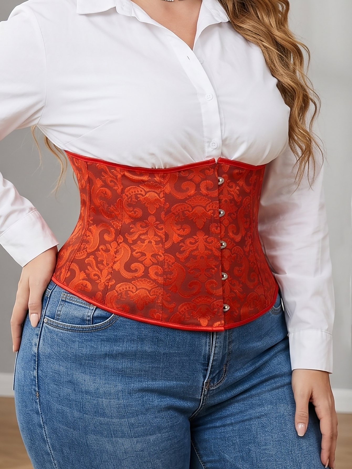 Women's Plus Size Court Lace W - Boning Corset Steel 리뷰 및 가격