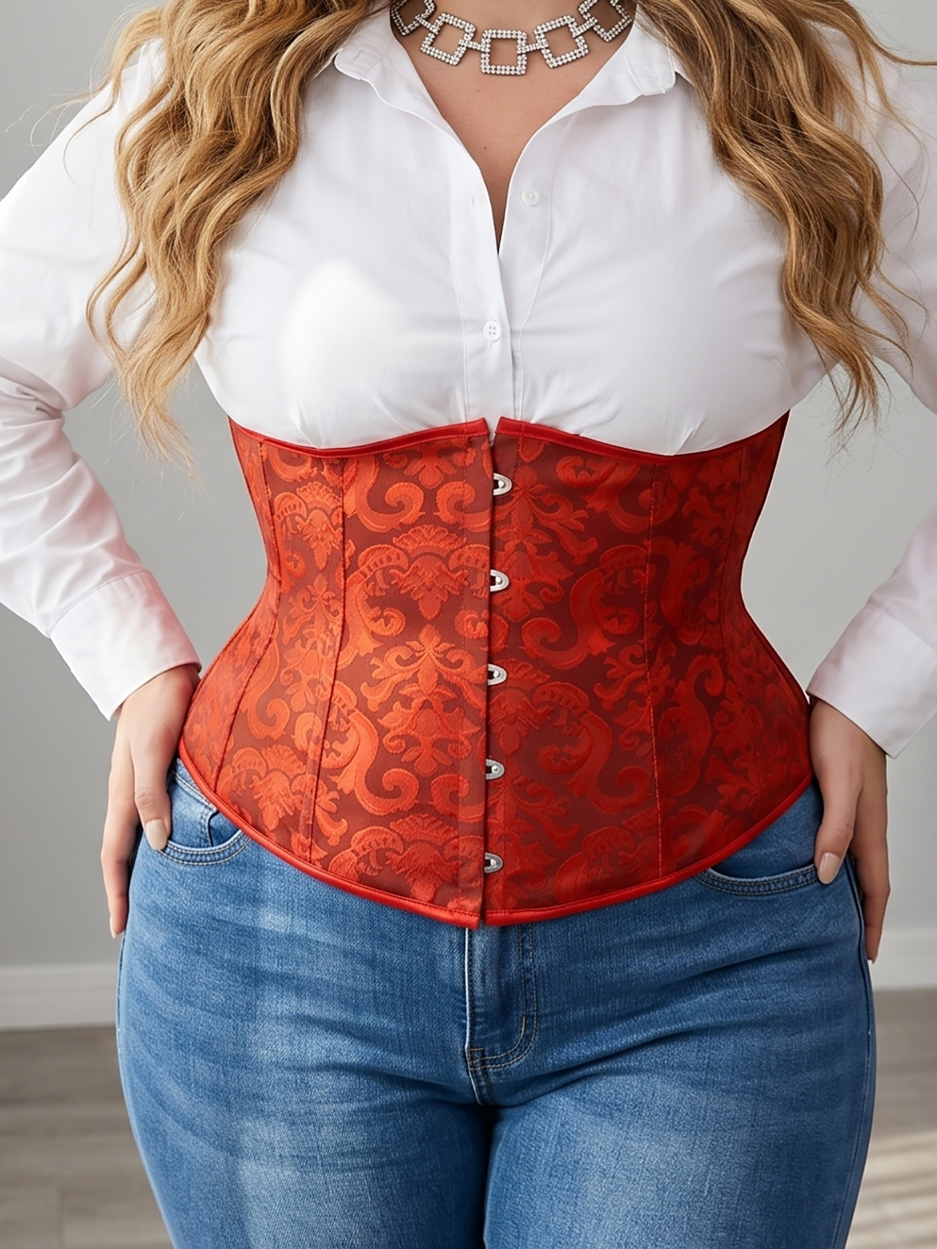 Women's Plus Size Court Lace W - Boning Corset Steel 리뷰 및 가격