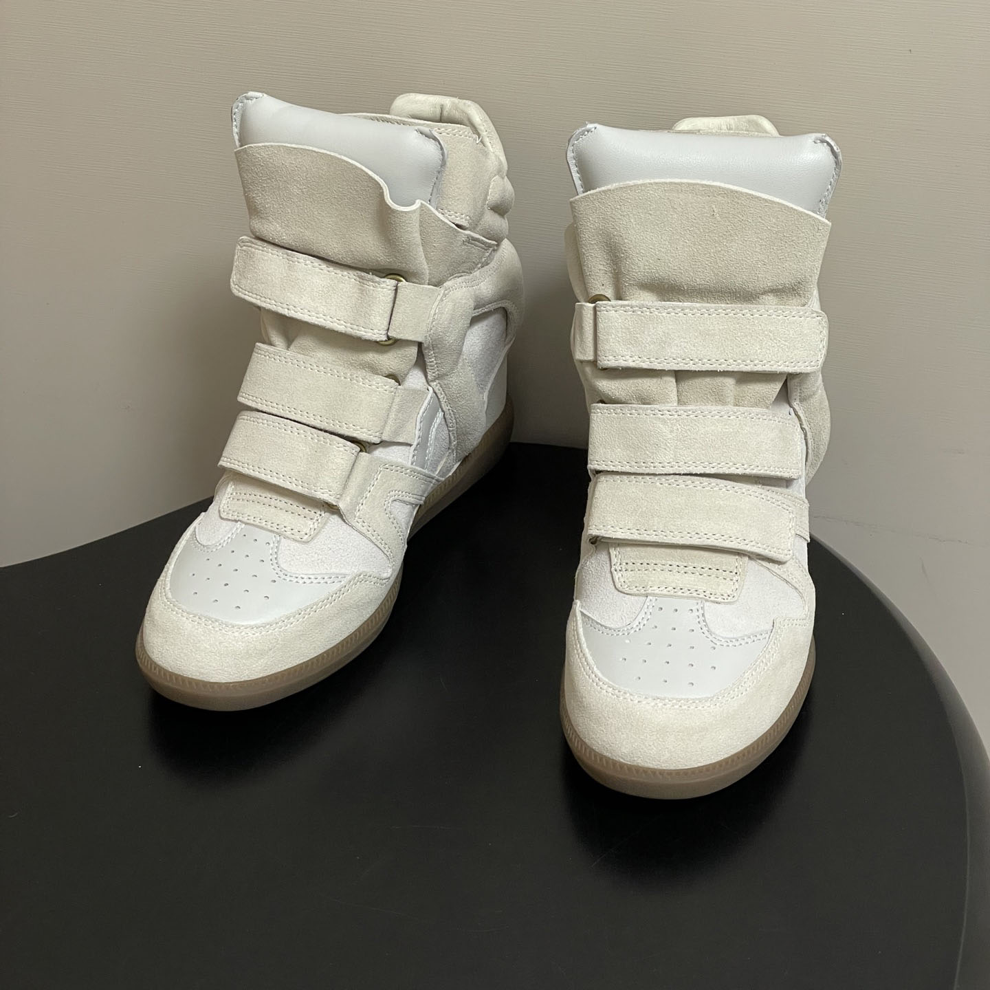 Women's Suede Leather Wedge Sn - Velcro Hook Loop 리뷰 및 가격