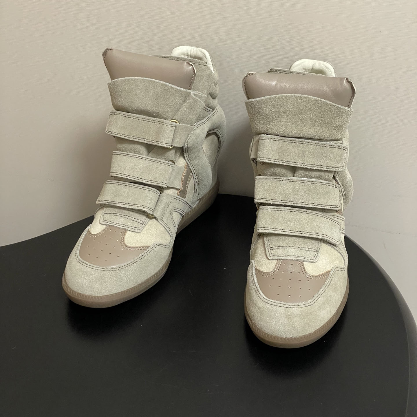 Women's Suede Leather Wedge Sn - Velcro Hook Loop 리뷰 및 가격