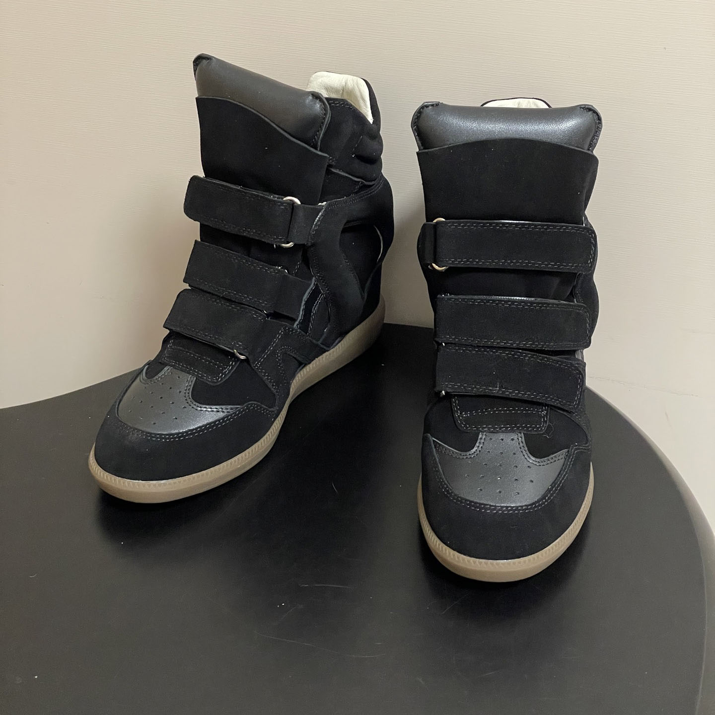 Women's Suede Leather Wedge Sn - Velcro Hook Loop 리뷰 및 가격