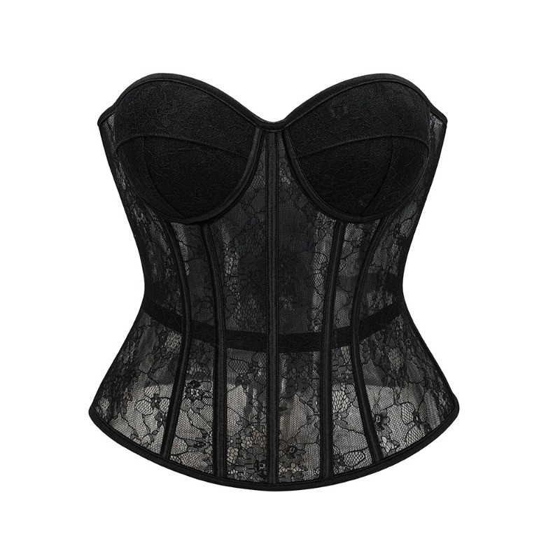 Women Overbust Corset Top Blac - Boning Corset Steel 리뷰 및 가격