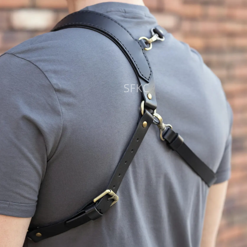 Punk Leather Shoulder Bag For  - Cosplay Prop Pistol 리뷰 및 가격