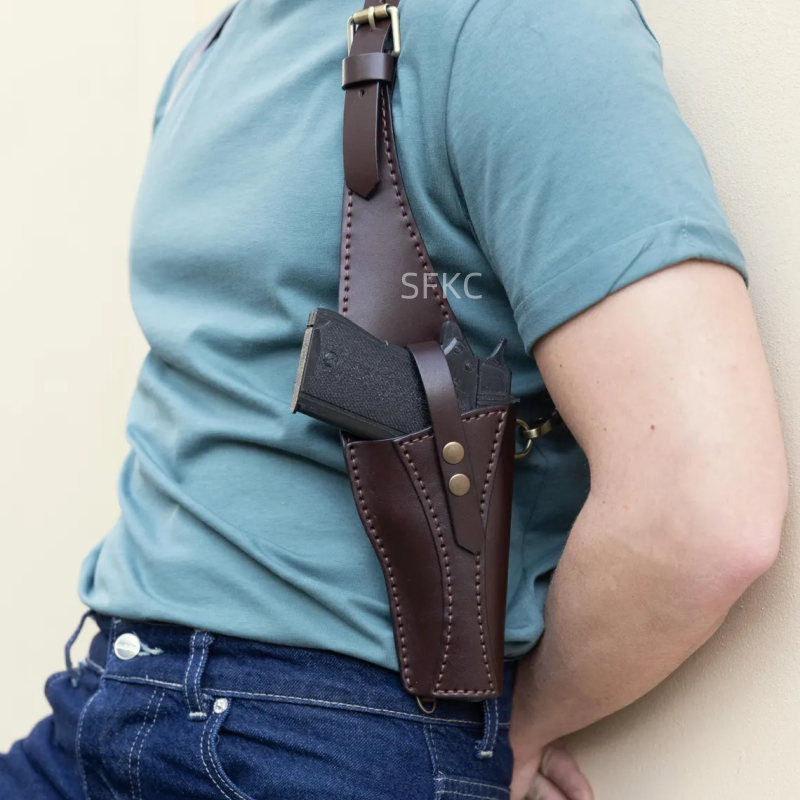 Punk Leather Shoulder Bag For  - Cosplay Prop Pistol 리뷰 및 가격