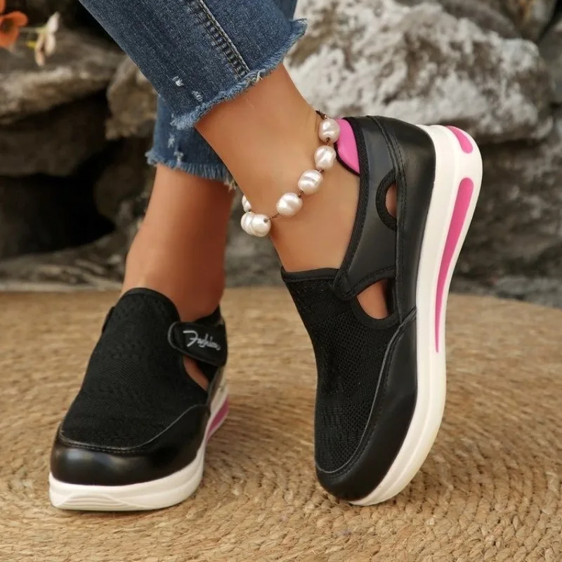 Women Platform Slip on Sneaker - Velcro Hook Loop 리뷰 및 가격