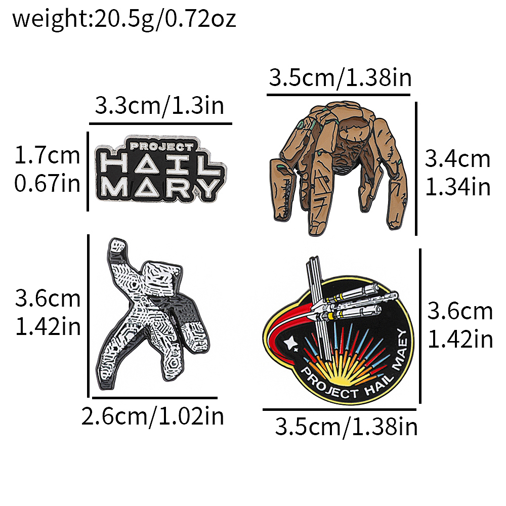 4pc Sci-Fi Enamel Pin Set Proj - Cosplay Prop Bag 리뷰 및 가격