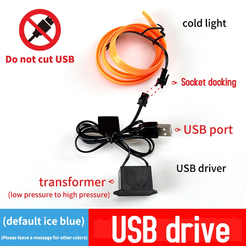 5m Car Interior Atmosphere Lig - Led El Wire 리뷰 및 가격