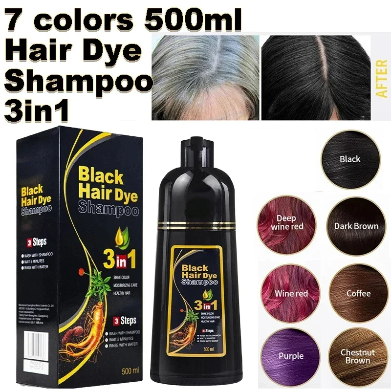 500ml Hair Dye Shampoo 3 in 1  - Hair Spray Color 리뷰 및 가격