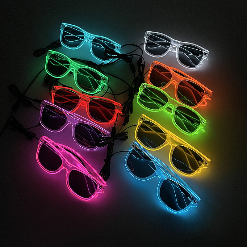 1Pcs Led Glasses Neon Glow Sun - Led El Wire 리뷰 및 가격