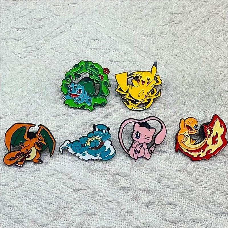 6pcs Anime Pins Set Pokemon En - Cosplay Prop Bag 리뷰 및 가격